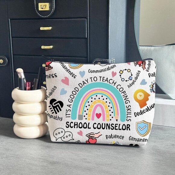 School Counselor Gift It’s A Good Day To Teach Coping Skills Zipper Pouch Makeup - Picture 6 of 6